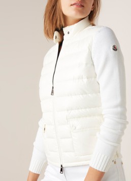 Moncler Donsvest met gebreide mouwen en achterzijde