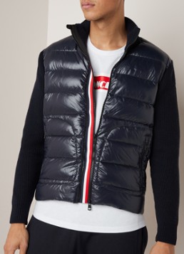 Moncler Grofgebreid vest met doorgestikt voorpand
