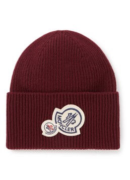 Moncler Muts in kasjmierblend met logopatch