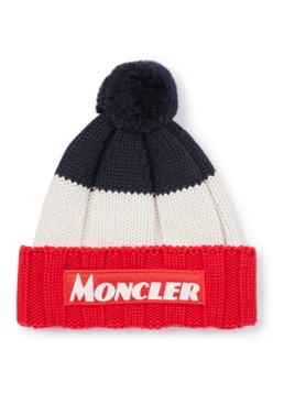 Moncler Muts van wol met logopatch