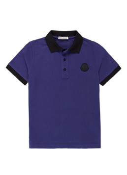 Moncler Polo van piqué katoen met merkembleem