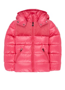Moncler Pufferjack met afneembare capuchon en logoprint
