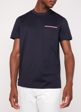 Moncler T-shirt met borstzak en gebreid boord