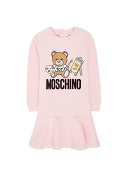 Moschino Sweaterjurk met flockprint en volant
