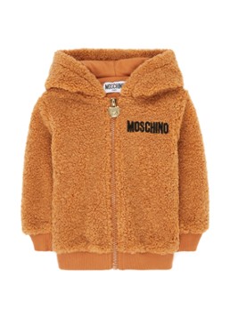 Moschino Teddy vest met capuchon en logoborduring