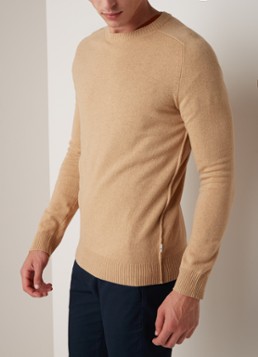 NN07 Edward fijngebreide pullover van wol