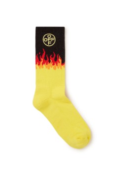 Off-White Cross Flamed sokken met logopatch