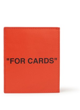 Off-White Quote pasjeshouder van leer