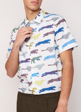 Paul Smith Cheata overhemd met dessin en korte mouw