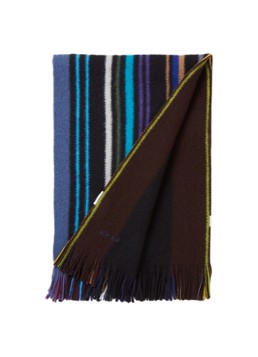 Paul Smith Multi Edge sjaal van wol met streepdessin 160 x 30 cm