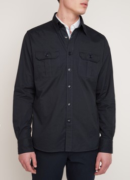 Profuomo Slim fit overhemd van katoen