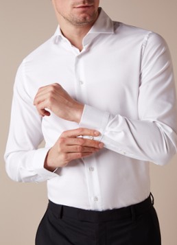 Profuomo Strijkvrij overhemd in slim fit