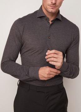 Profuomo The Knitted Shirt slim fit jersey overhemd