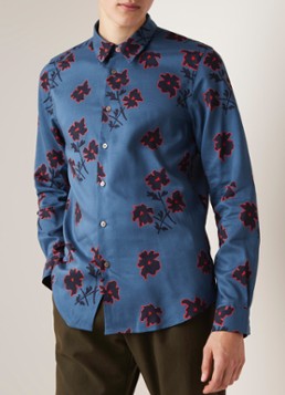 PS Paul Smith Tailored fit overhemd met bloemendessin