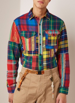 Ralph Lauren Comfort fit overhemd met patchwork ruitdessin