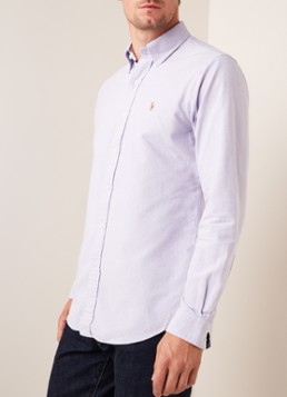 Ralph Lauren Custom fit button down-overhemd met logoborduring