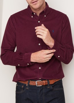 Ralph Lauren Regular fit button down-overhemd van corduroy