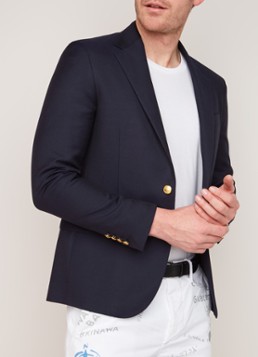 Ralph Lauren Slim fit colbert van wol met klepzakken