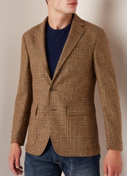 Ralph Lauren Slim fit colbert van wol met ruitdessin