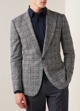 Reiss Aston slim fit colbert in wolblend met gemêleerd ruitdessin
