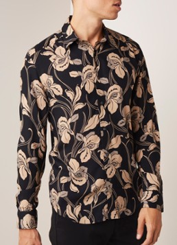 Reiss Brave slim fit overhemd met bloemendessin