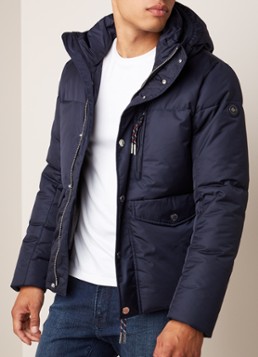 River Woods Gewatteerd jack met capuchon en klepzakken