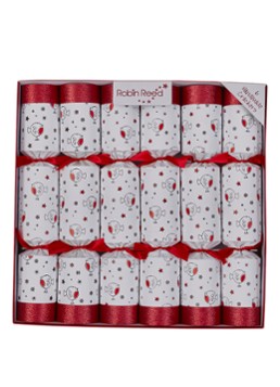 Robin Reed Racing Robin kerstcracker set van 6 • Wit • de Bijenkorf