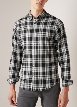Sandro Regular fit overhemd met ruitdessin