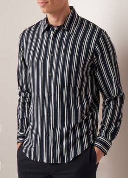 Sandro Regular fit overhemd met streepdessin