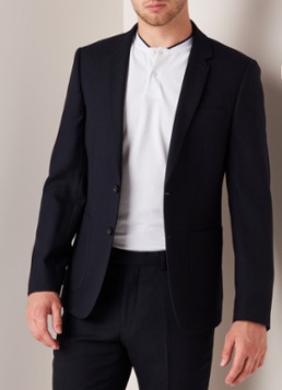 Sandro Slim fit colbert van wol met micro structuur