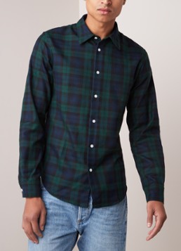 Sandro Slim fit overhemd met ruitdessin
