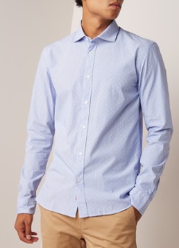 Scotch & Soda Regular fit overhemd met micro streepdessin