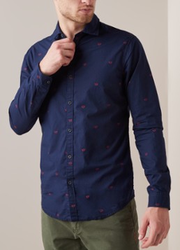 Scotch&Soda Slim fit overhemd met dessin