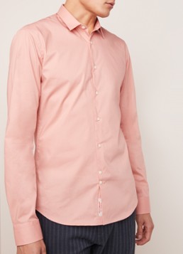 Scotch & Soda Slim fit overhemd met Kent-kraag en stretch