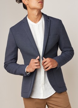 Selected Homme Hiken slim fit colbert met gemêleerde structuur