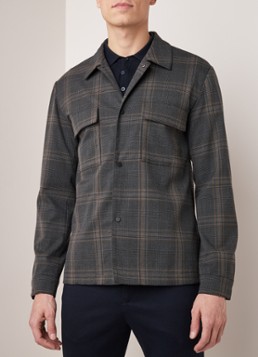 Selected Homme Hybrid overshirt met ruitdessin en drukknoopsluiting