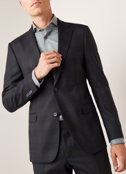 Strellson Cerf slim fit colbert in wolblend met ruitdessin