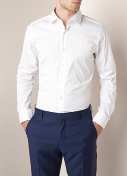 Strellson Santos slim fit overhemd met semi-wide spread-kraag