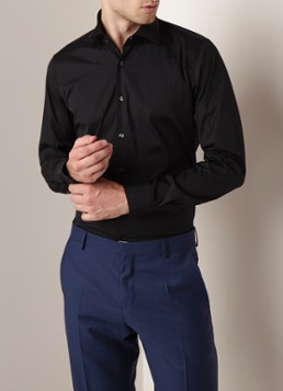 Strellson Santos slim fit overhemd van katoen met stretch