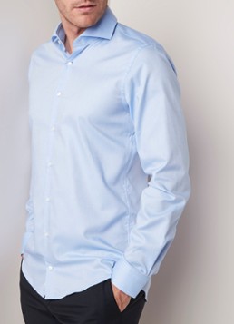 Strellson Sereno slim fit overhemd met wide spread-kraag