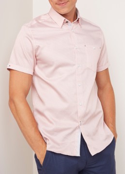 Ted Baker Donald regular fit overhemd met ruitdessin en korte mouw