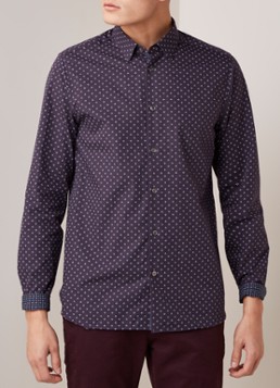 Ted Baker Ronto regular fit overhemd met dessin