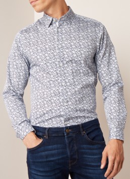Ted Baker Thundar slim fit overhemd met bloemendessin