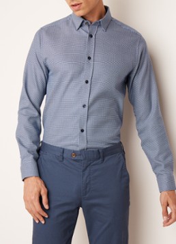 Ted Baker Velos slim fit overhemd met micro dessin