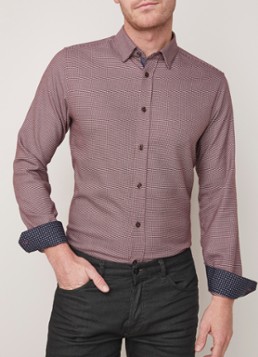 Ted Baker Velos slim fit overhemd met micro dessin