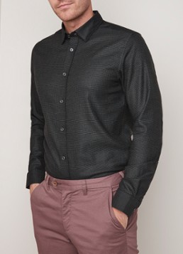 Ted Baker Velos slim fit overhemd met micro dessin