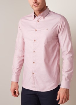 Ted Baker Zachari slim fit overhemd met contrastvoering