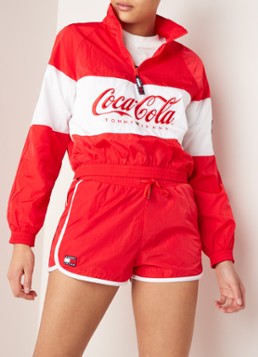 Tommy Hilfiger Coca Cola cropped anorak met logoborduring