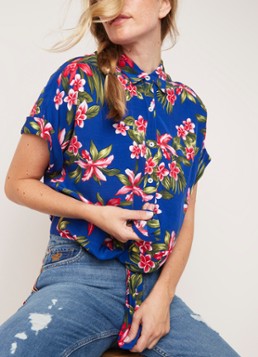 Tommy Hilfiger Esther blouse met geknoopt detail en bloemendessin