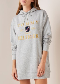 Tommy Hilfiger Kristal trui-jurk met capuchon en logoborduring